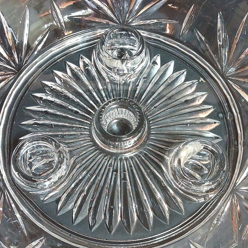 Vintage princess house 4 taper crystal candle bowl centerpiece - Picture 2 of 4